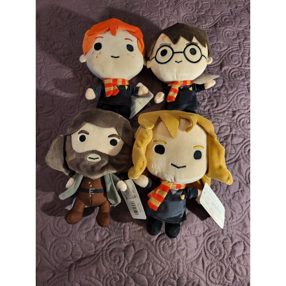 NWT Harry Potter, Ron, Hagrid, Hermione Wizarding World 9" Plush Doll Warner Bro
